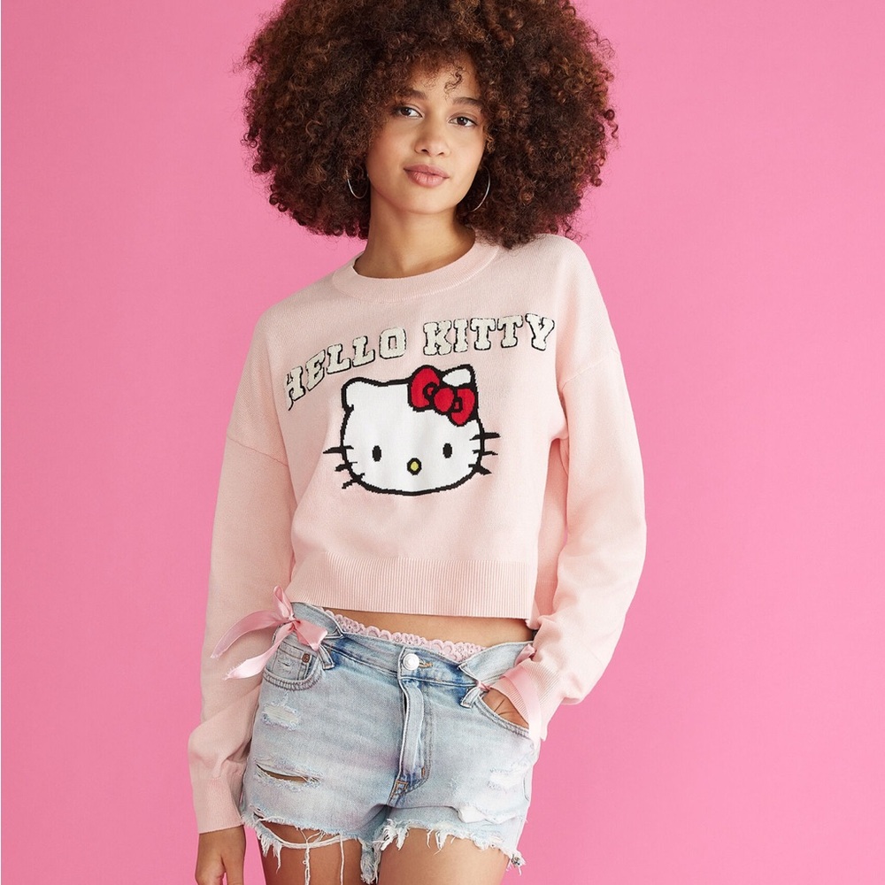 Hello Kitty Aeropostale Pink Crew Sweater